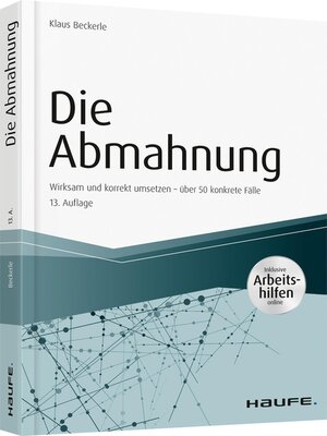 cover image of Die Abmahnung--inkl. Arbeitshilfen online